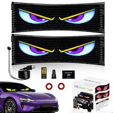 2PCS 14.7"x3.6" Devil Eyes Light for Windshield, 14.7"x3.6" 2PCS set Black