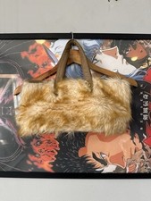 Fur Bag Brown Y2K Soft Fluffy Shoulder Handbag Vintage Glam Streetwear Style