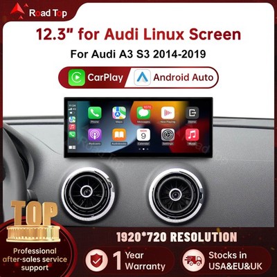 12.3''For Audi A3 S3 2014-2019 MIB Wireless Carplay Stereo Touch Screen Retrofit/
