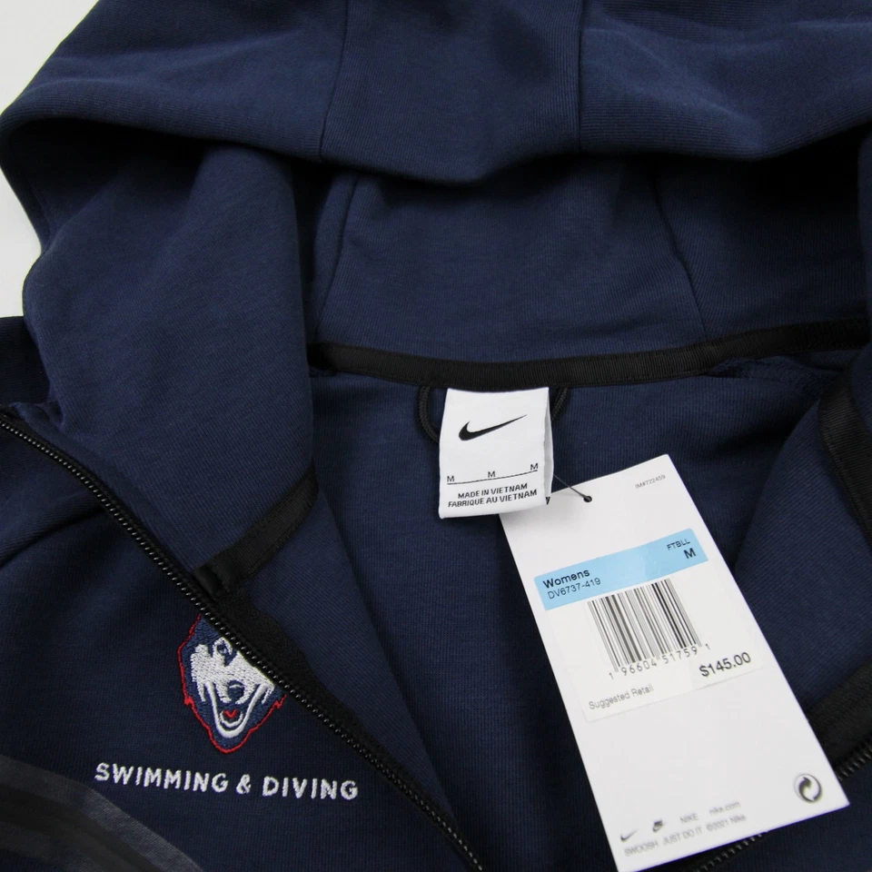 UConn Huskies Nike Sportswear Tech Fleece Jacket Women's Navy New - Image 4 of 4
