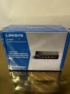 Linksys 5 Interrupteur Ethernet Port Gigabit SE3005 1000Mbps Réseau LAN Scellé