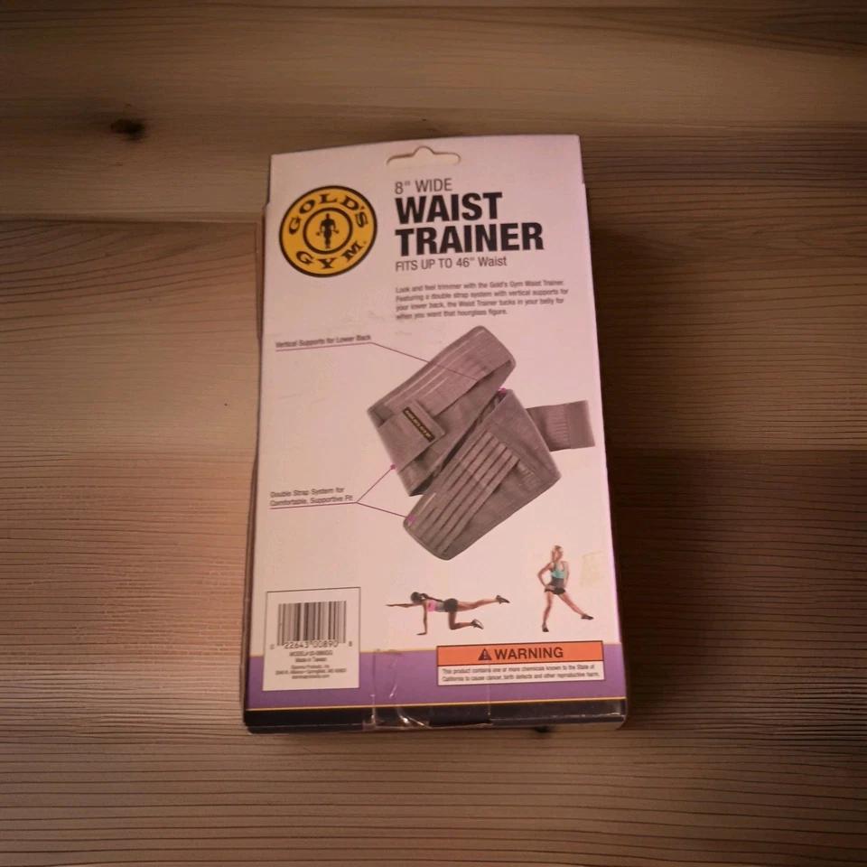 Entrenador de cintura Gold's Gym 8" ajuste ancho hasta 46" cintura pérdida de peso Foto 2 de 2