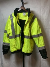 Ergodyne GloWear 8375 Hi Vis Bomber Jacket ANSI Class 3 Lime XL Reflective