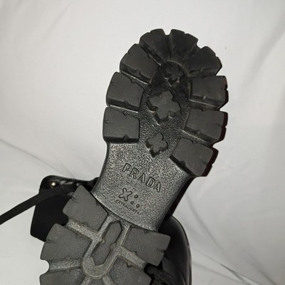 PRADA Monolith - Black Re-Nylon Leather Women's Boots