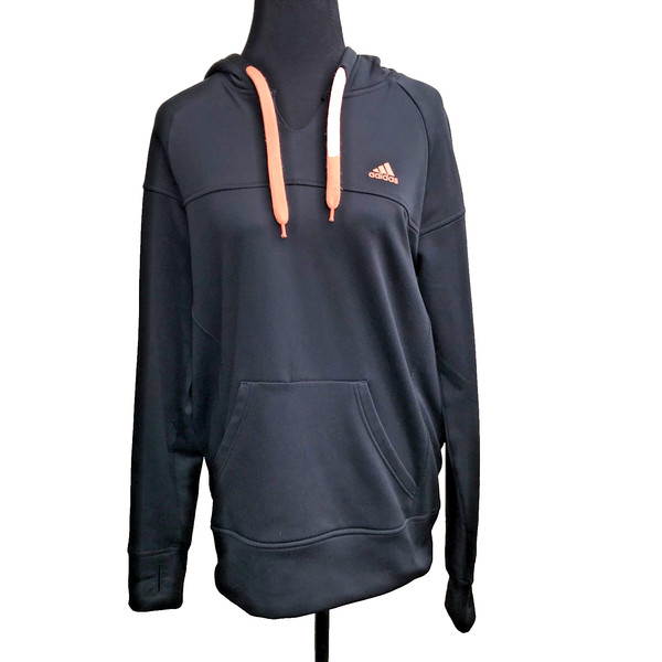 Women's Adidas Climawarm Black Hoodie Jumper Size Medium