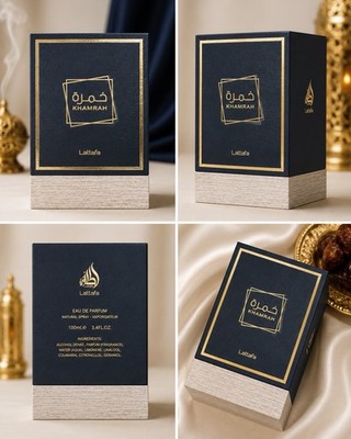 Lattafa Khamrah Eau de Parfum Spray Regular Size 3.4 fl oz / 100 ml