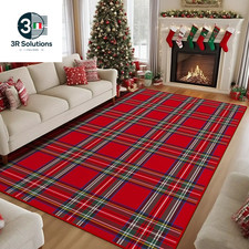 Christmas Carpet Washable Christmas Carpet Scottish Red Christmas Carpet Na