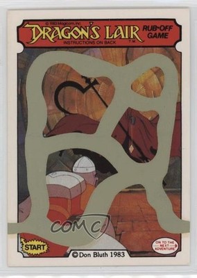 1984 Fleer Dragon's Lair Stickers Rub-Off Game Dirk the Daring 6f8