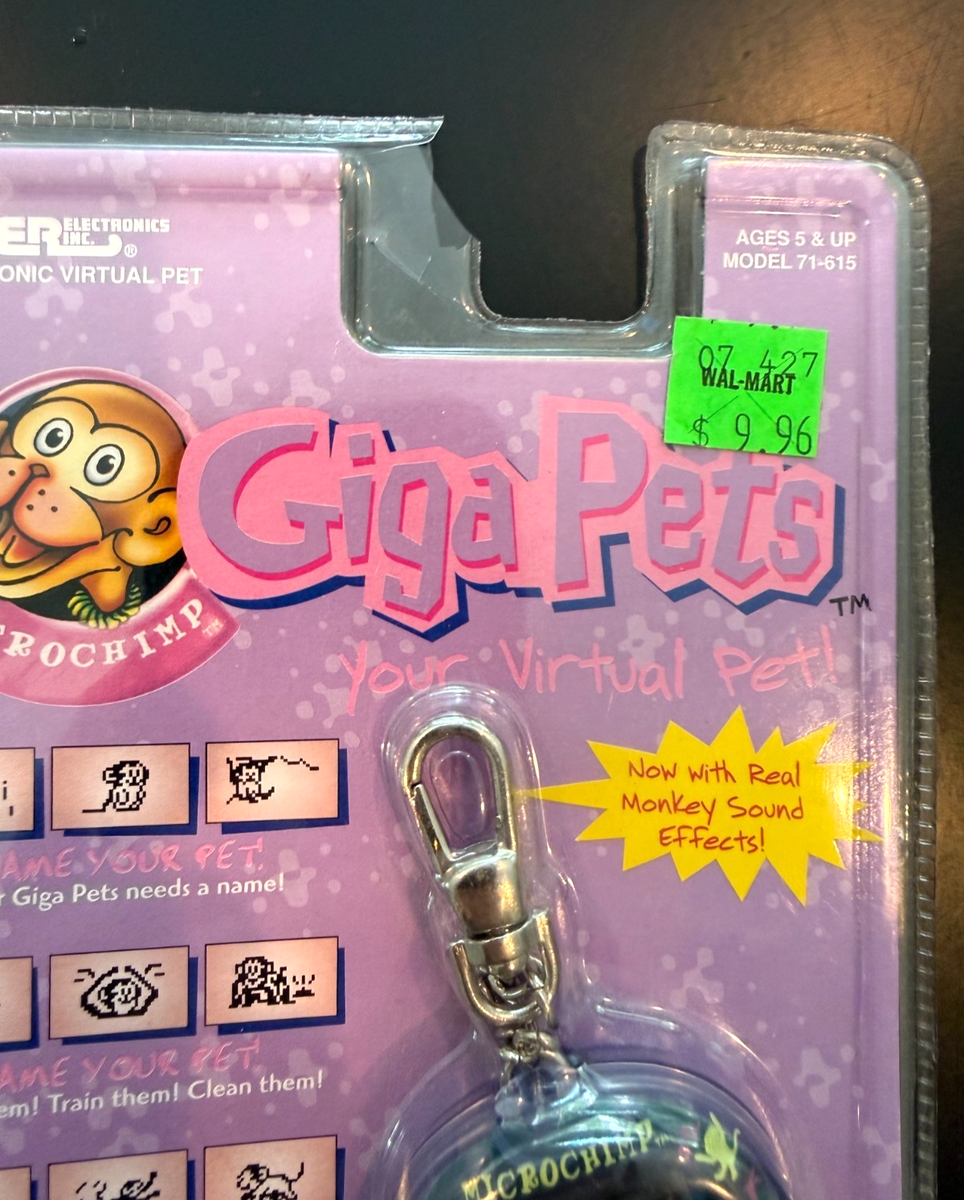 Giga Pets Microchimp Monkey Virtual Pet Tiger Electronics 1997 for