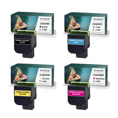 Toner-Set kompatibel mit Lexmark C2425 C242X*0 Farben C2425dw C2535dw MC2425adw