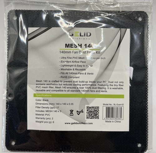 Gelid Mesh 140 Lüfter Staubfilter für 140mm Lüfter 3 Stück - Bild 2 von 2