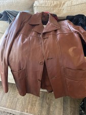 London Fog 70s Leather Blazer Jacket Coat 40 Regular