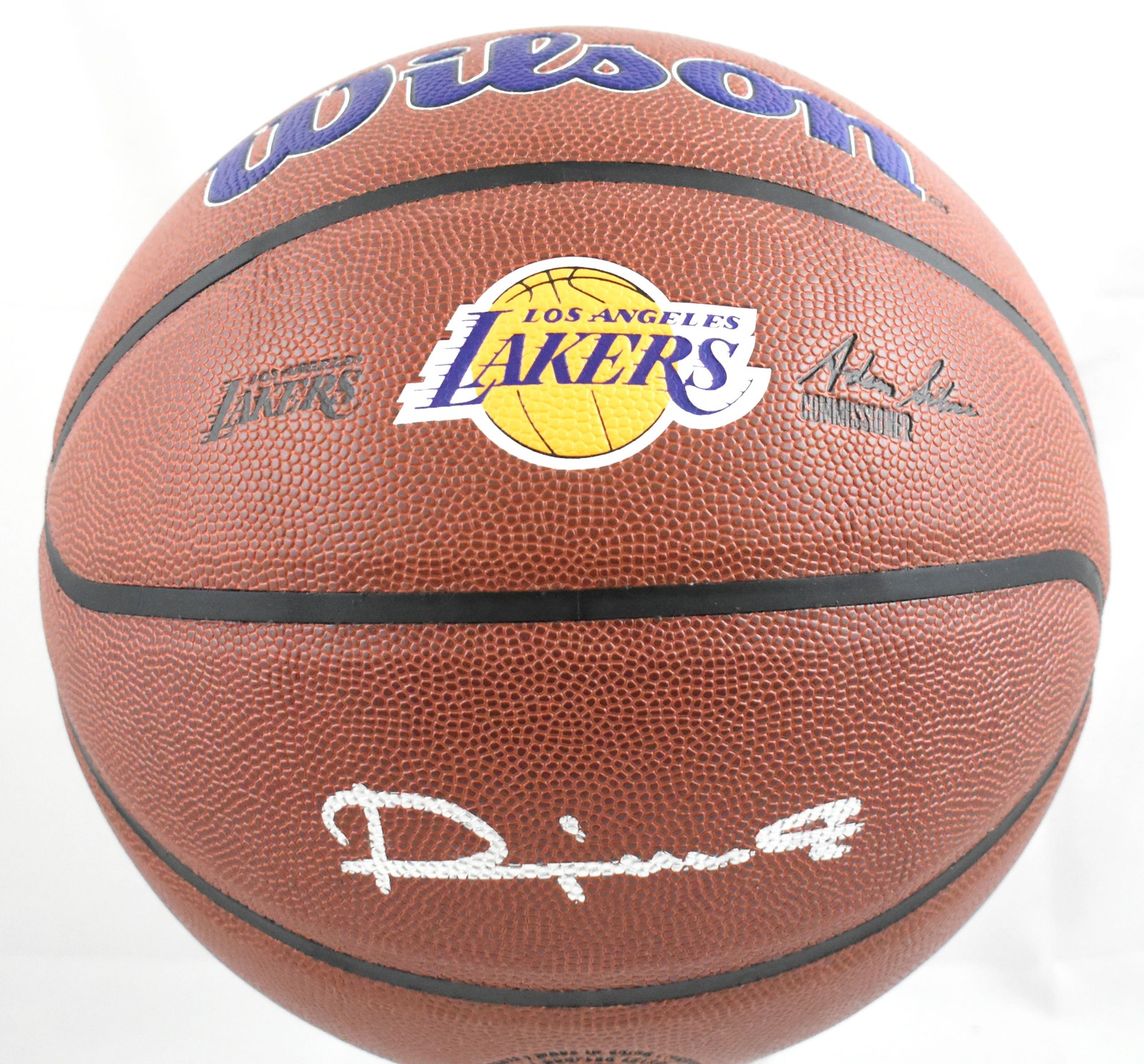 Vlade Divac Autographed Signed Los Angeles Lakers NBA Wilson Lakers Logo Basketball - Beckett W Hologram 