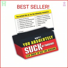 CDXHOME Bad Parking Cards - 100Pcs You Absolutely Suck At Parking Cards - Funny
