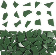 Youway Style Green Glass Mosaic Tiles for Crafts Bulk,200g Broken Glass Tiles fo