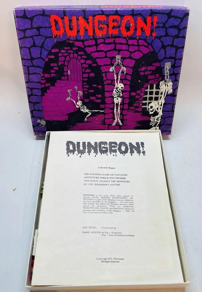 Винтажные игры 1975 TSR — настольная игра Dungeon — Meggary — редкие! - Изображение 4 из 4