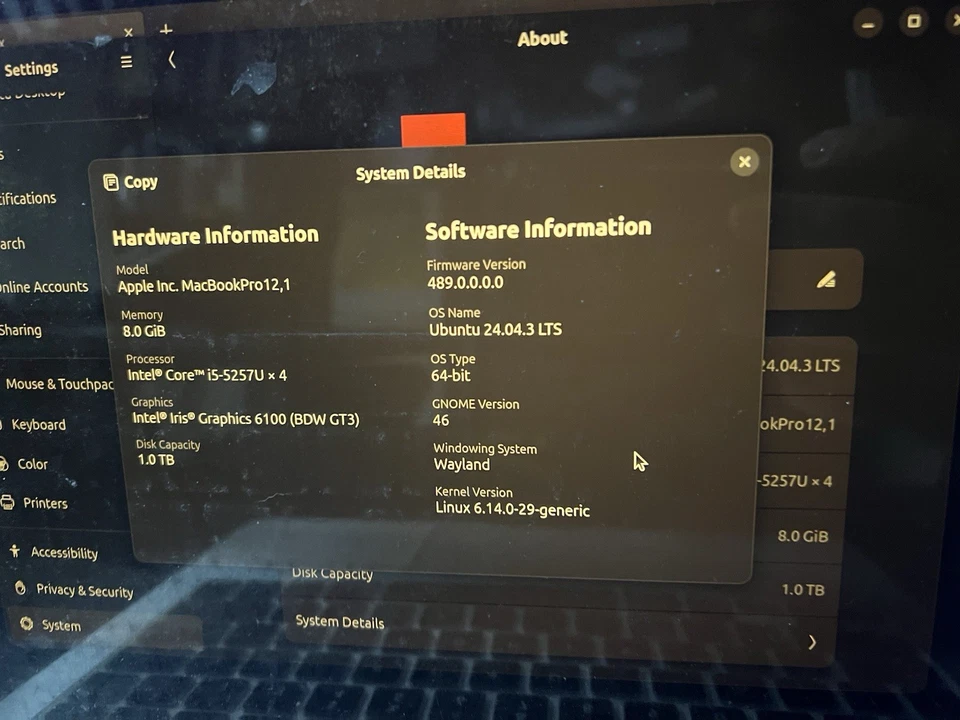 MacBook Pro 13.3 in Early2015Silver/Intel Core i5 4th Gen. 2.40 GHz, 1Tb 8GB Ram - Image 2 of 4