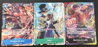 #ad 3rd Anniversary Monkey.D.Luffy Leader Sabo OP09 027 Portgas.D.Ace OP07 053 $34.99