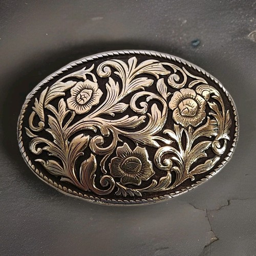 Vintage American Belt Buckle. Solid Brass Made In USA - Picture 3 of 6
