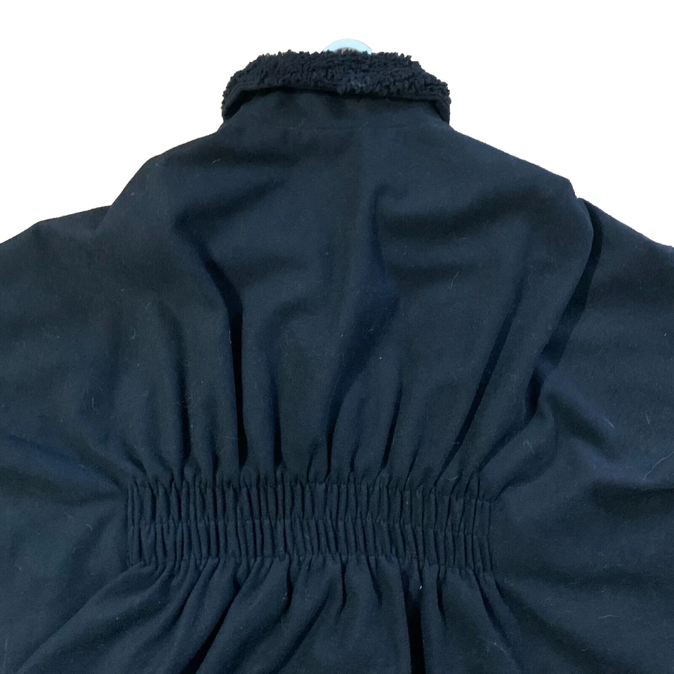 Jolt плащ черный пончо женщин пальто куртка с подкладкой шерстяная смесь праздник большой - Изображение 2 из 4