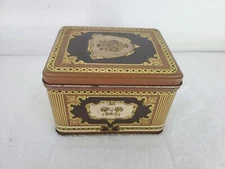  JL Clark Manufacturing Collectible Tin Canister Box With Lid USA Made Vintage