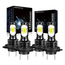 For Mercedes-Benz C250 C300 C350 - 4pc Combo Headlight High  Low Beam LED Bulbs