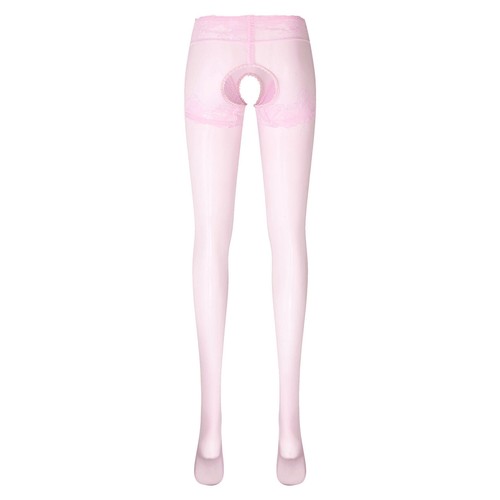 Womens Oil Glossy Crotchless Pantyhose Stockings Stretchy Tights Sports Lingerie - Picture 46 of 69