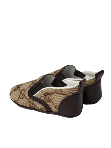 NIB New Gucci Baby GG Canvas Slip-On Sneakers Size 18 2.5 - Picture 2 of 3