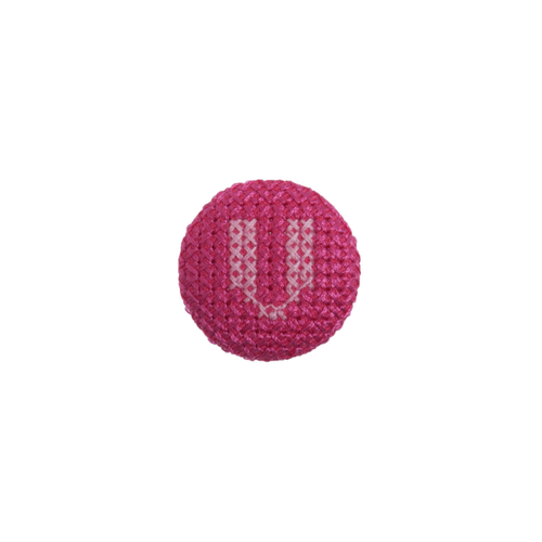 1 x Alphabet Cross Stitch Pink On Fuchsia 40 Lignes 25mm Craft Buttons - Picture 23 of 27