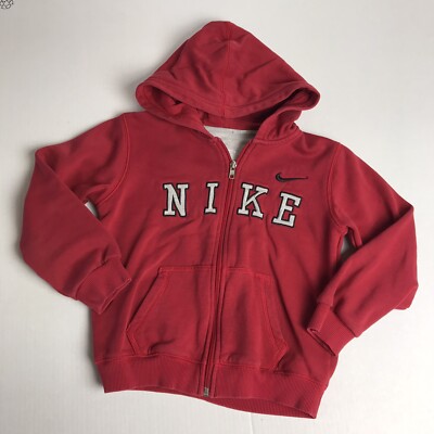 girls red nike hoodie