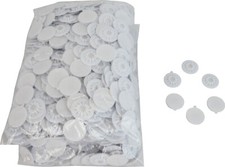  1000 CD Jewel Box Adhesive Backed White Spider Hubs Rosettes Caps DVD CDNRSPWH