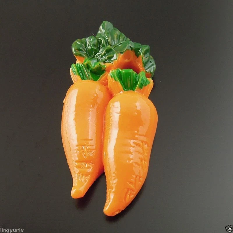 20 pcs Flat Back Carrot Resin Embellishment DIY Scrapbooking Art Decor 44*19*8mm - Image 3 of 3