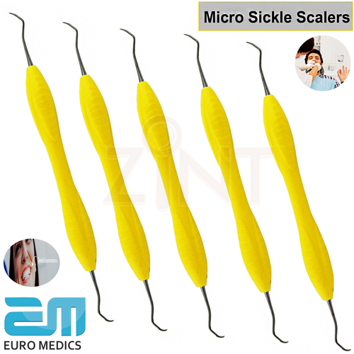 MICRO SICKLE SCALER SILICONE COATED DENTAL HAND INSTRUMENT PERIODONTAL ERGONOMIC - Picture 6 of 6