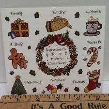 Ingredients for Merry Christmas Baking SCRAPBOOK Stickers Joy Marie