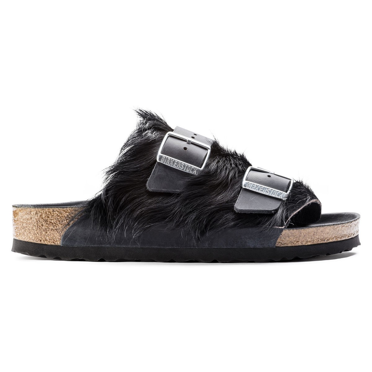 Birkenstock Oiled Leather & Cowhide ARIZONA FUR Black BNIB