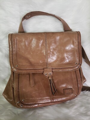 Tan Leather Flap Backpack - the Sak backpack/shoulder bag The Sak Genuine Leather Convertible Backpack, Crossbody  main image 4