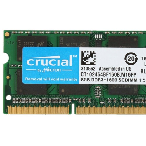 32GB 16GB 8GB DDR3 1600MHz PC3-12800 SODIMM 204Pin Laptop Mémoire RAM Crucial FR - Bild 10 von 15
