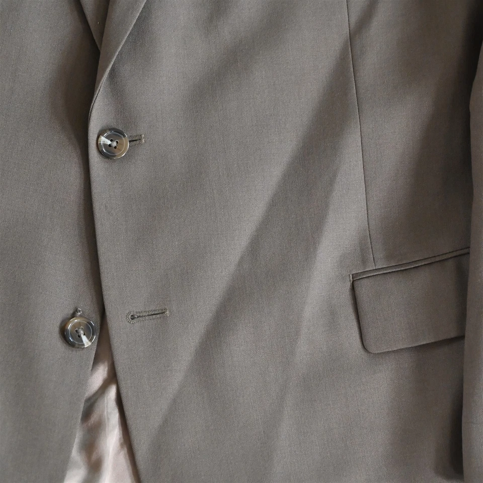 Chaps Ralph Lauren 48L 36x34 Brown 100% Wool Mens Jacket Pants Suit - Image 3 of 4