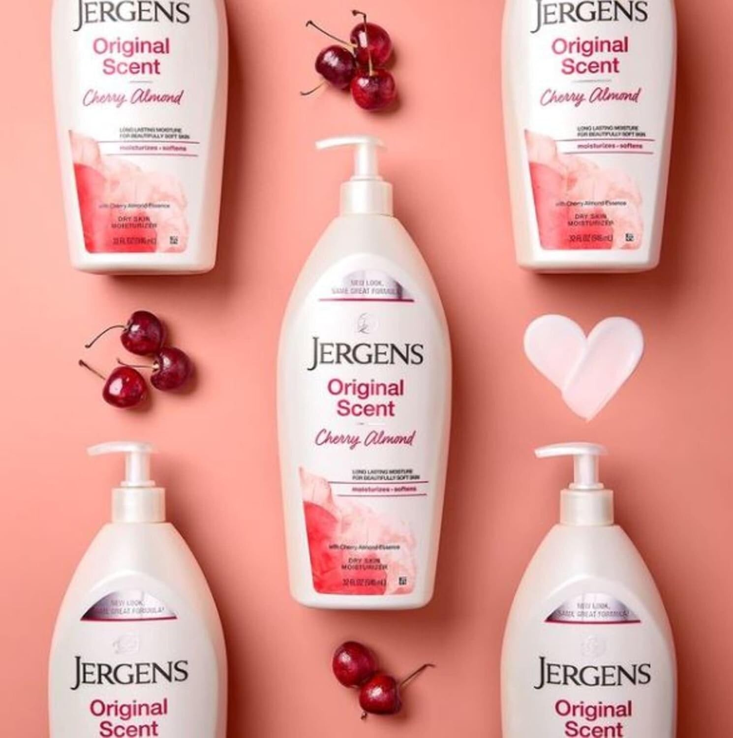 3 Pack Jergens Original Scent Body Lotion, Cherry Almond, Moisturizing, 21 Fl oz