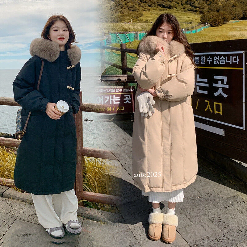OFF WHITE Giubbotto donna piumino cotone invernale nuovo coreano sciolto lungo tinta unita cotone jacket