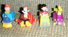 COMPLETE SET OF 4 PEANUTS PUSH DOWN RACERS Canada McDonald's Happy Meal