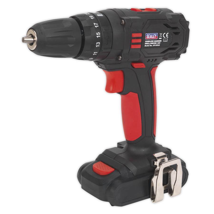 Sealey CP18VLD Cordless Hammer Drill/Driver 10mm 18V 1.5Ah Lithium-ion 2-Speed