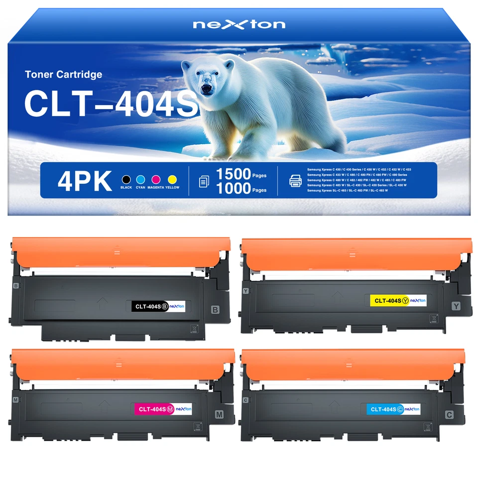 4 XXL Toner für Samsung CLT-404S Xpress C480 C480W C480FW C480FN C430 C430W C482 - Bild 4 von 4