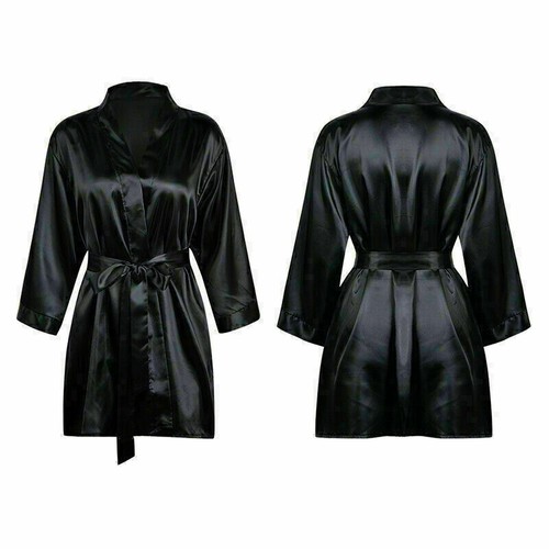 Plus Size Womens Sexy Satin Lace Lingerie Robe Babydoll Sleepwear Nightdress - Picture 14 of 20