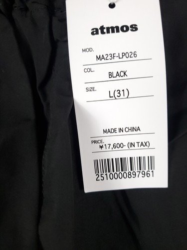 Atmos Pants Mens Size 32x30 Large Black Baggy Retro Cargo Trouser Japan - Picture 7 of 8