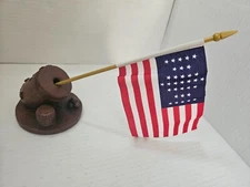 Red Mill Mfg. Handcrafted USA Small Cannon? & Fort Sumpter Flag 1997 HTF