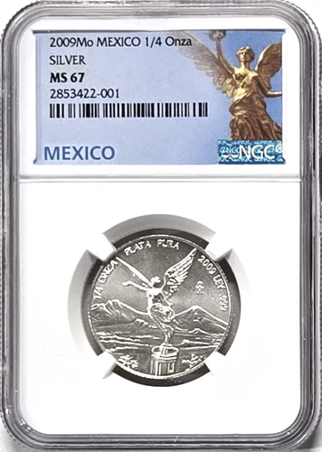 2009 Mexico Libertad 1/4 oz. Silver Coin - NGC MS67