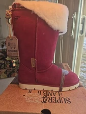 SUPERLAMB MONGOL BURGUNDY 8w NIB