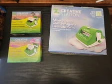 XYRON 5" Creative Station  and 2 partial cartridges magnet and permanent 