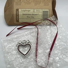 Longaberger Basket 2004 Sweetest Heart Tie-On #23044 - NIB